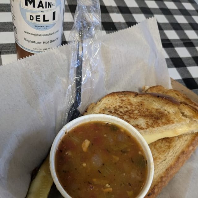 Grilled Cheese and Cup of Soup.